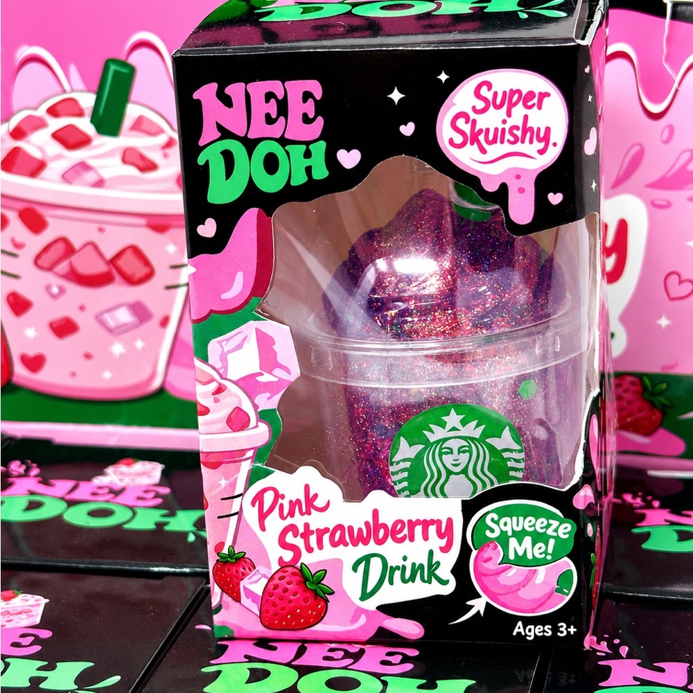 MINI Pink Drink Purple Starbucks Sugar Squishy Cup New In Box